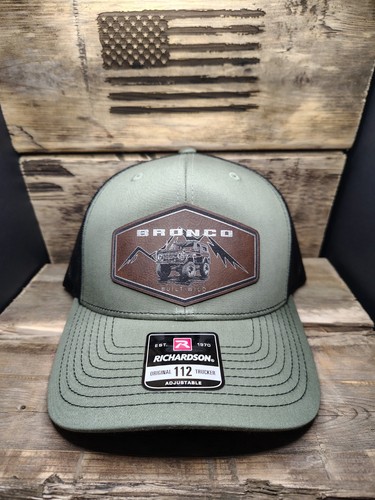 Ford Bronco Mütze Richardson 112 Trucker Cap Kunstleder Patch Mesh Snapback - Bild 5 von 7