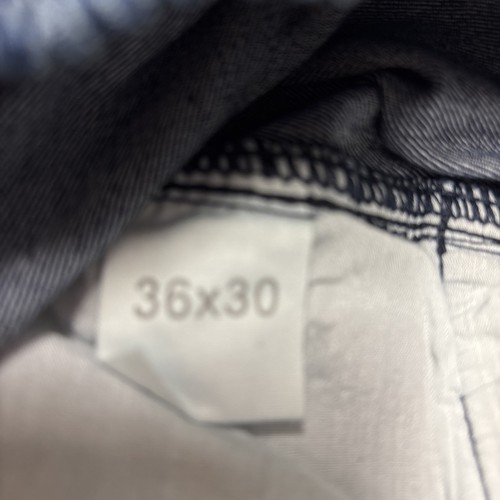 Mens Casual Cotton Stretch Denim Jeans Straight Leg Bottom Elastic Waist Pants - Picture 6 of 6