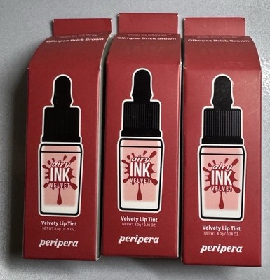 3 Pack Peripera Ink Airy Velvet Lip Glimpse Brick Brown Size 8g Free Ship USA
