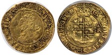 Charles I gold Crown, under Parliament 1643-44, extremely rare mm (P), ex Salton