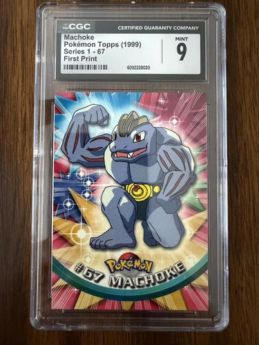 TOPPS MACHOKE #67 TV Series 1-67 First Print Pokemon CGC Mint 9!