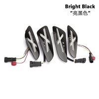 Eurowagens Motorrad Front Heck Blinker Licht Helles Anzeige Set Bright Black