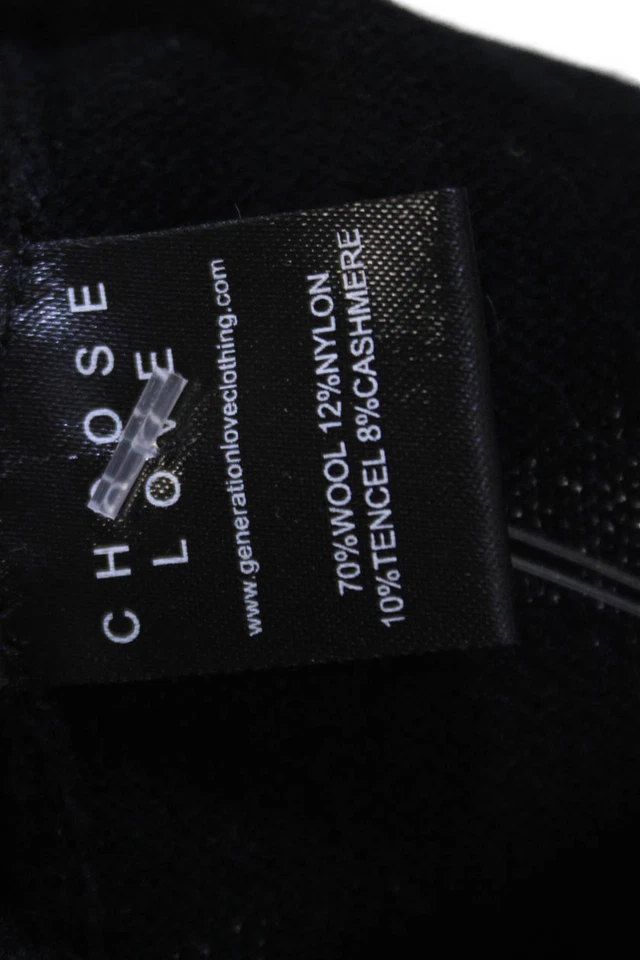 Generation Love Women's Turtleneck Cap Sleeves Rhinestone Blouse Black Size M - Image 4 of 4