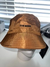 Steve Madden Womens Satin Lined Bucket Hat Ta...