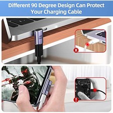 USB C Male to USB-C Female Adapter Data Right Angled Converter 40Gbps