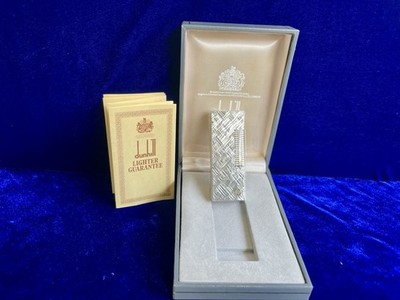 Dunhill Lighter Vintage Rollagas Silver New Sealed Old Stock Full Set Box