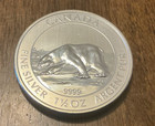 2013 Canada Polar Bear 8 Dollars 1.5 Troy Oz .9999 Fine Silver 1 1/2 oz — photo 1