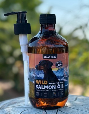 #ad Wild Alaskan Salmon Fish Oil for Cats and Dogs 16oz. BlackFang Pets USA $17.99