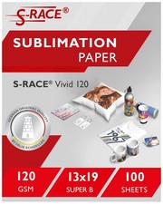 Dye Sublimation Paper 13x19 inch, 100 Sheets - for sublimation on light-color...