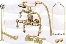 Kingston Brass Clawfoot Tub Faucet Kit Polished Brass - CCK1007T2
