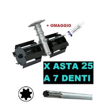 Gruppo Zappette per Decespugliatori Motozappa Orto per asta  Ø25 - 7Denti