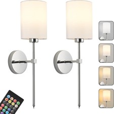 Battery Operated Wall Sconces Set of 2 Wireless 20.6 Inch Rechargeable Remote