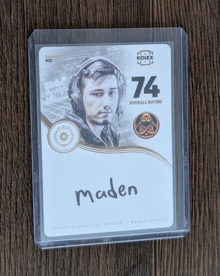 2022 maden Signature series A22/50 Epics Kolex Counterstrike Card