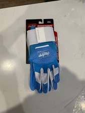 Rawlings Columbia/White Workhorse Compression Strap Batting Gloves Adult Medium