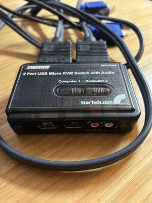 StarTech StarView 2 Port USB Micro KVM Switch SV211KUSB