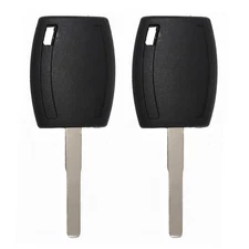 Blank Uncut Transponder key Replacement for Ford 4D63 80 bit Chip HU101 (2 Pack)