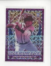 2021 Panini Overdrive Purple Velocity #11 Cristian Pache Rookie Braves Phillies