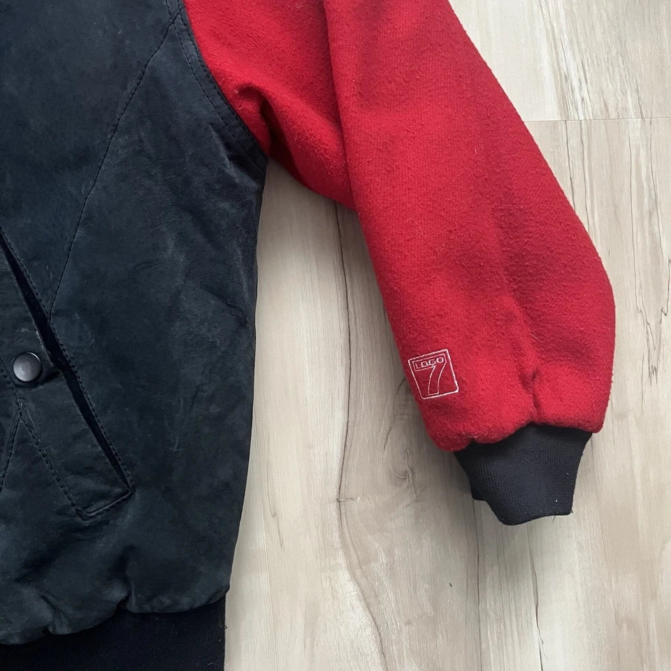 Chaqueta Universitaria De Colección Años 90 Logo 7 NFL Kansas City Chiefs Gamuza - L Foto 3 de 4