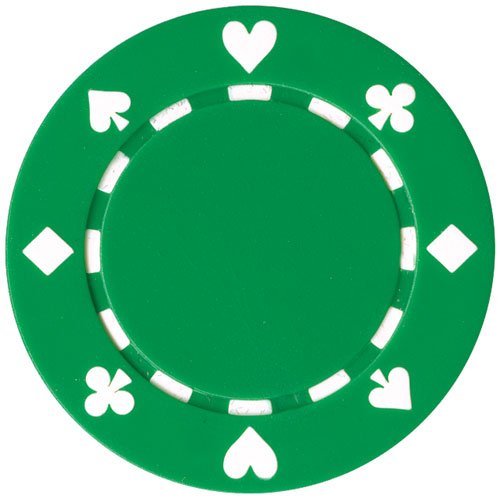 50 Clay Composite Suited 11.5-Gram Poker Chips (GREEN) - Picture 1 of 1