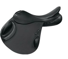 English Jumping Close Contact Leather Horse Saddle Black size 15-18" inch