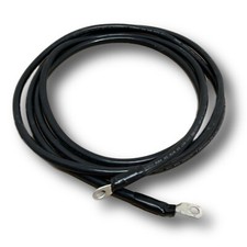 6 AWG Copper 10' Black Battery Cable 3/8  5/16 Lugs Wire Car Marine Inverter RV