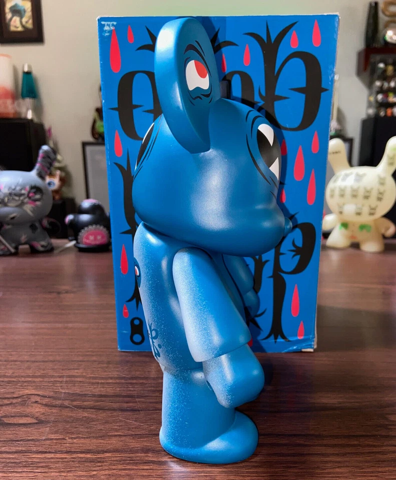 Tim Biskup 2004 8" Qee Wrecker Panda Bear vinilo arte juguete kidrobot raro con caja Foto 4 de 4