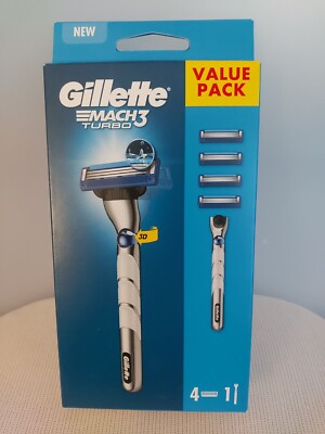 Gillette Mach 3 Turbo 3D Rasierer mit 4 Klingen