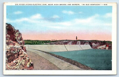 #ad #ad Dix River Hydro Electric Dam Herrington Lake Kentucky c1930 Postcard $5.75