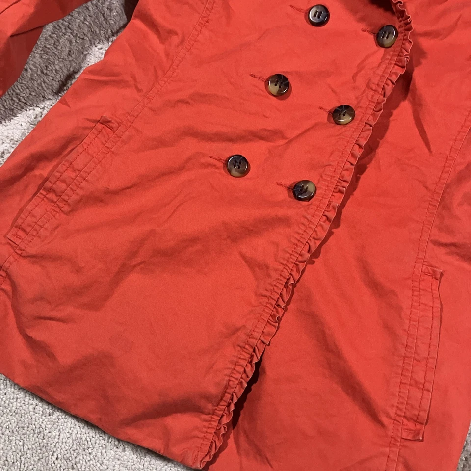 Old Navy Pea Coat Youth Girls XL Red Button Up Casual Ruffled Hems Y2K Girlypop - Image 3 of 4