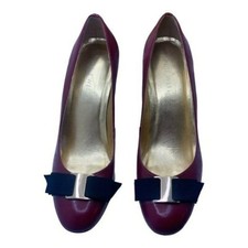 Nine West Womens EMERYL Red Faux Leather Slip On Pumps in Red Size 6M