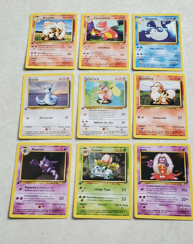 POKEMON SPANISH 1ST EDITION BASE COMPLETE UNCOMMON 32 CARD SET TRAINER ENERGY NM POKEMON SPANISH 1ST EDITION BASE COMPLETE UNCOMMON 32 CARD SET TRAINER ENERGY NM