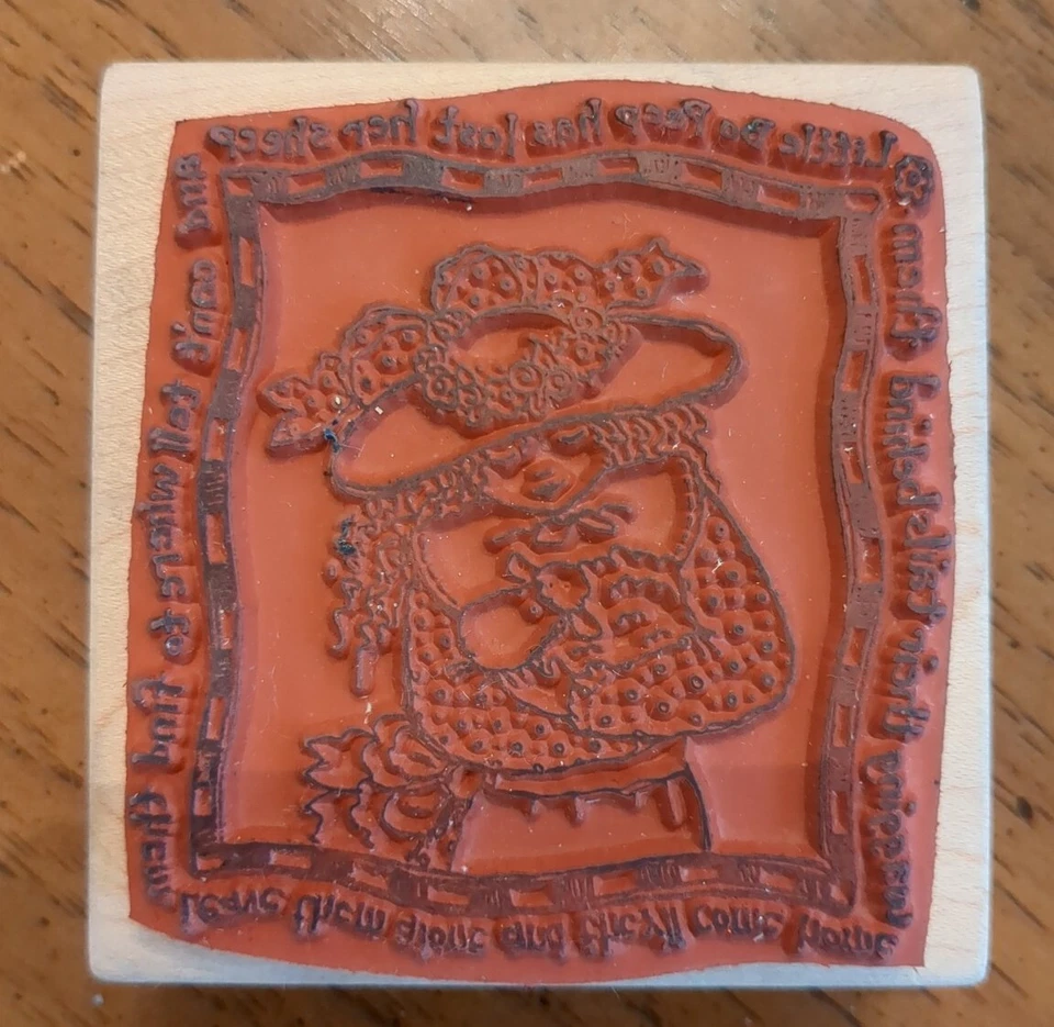 Карен Фостер МАЛЕНЬКИЙ БО ПИП ОВЦА РЕЗИНОВЫЙ ШТАМП карта делает скрапбукинг  - Изображение 2 из 4