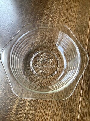 Vintage Phoenix Ware Glasschale Gedenkkrönung Elisabeth R 1953