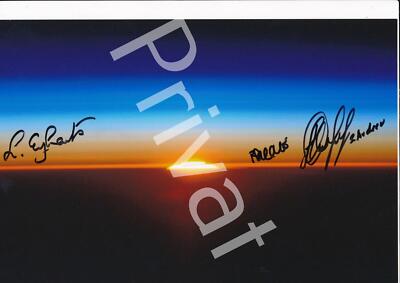 Nasa 3 Autogramme Pedro Francisco Duque, Léopold Eyharts und unleserlich O1