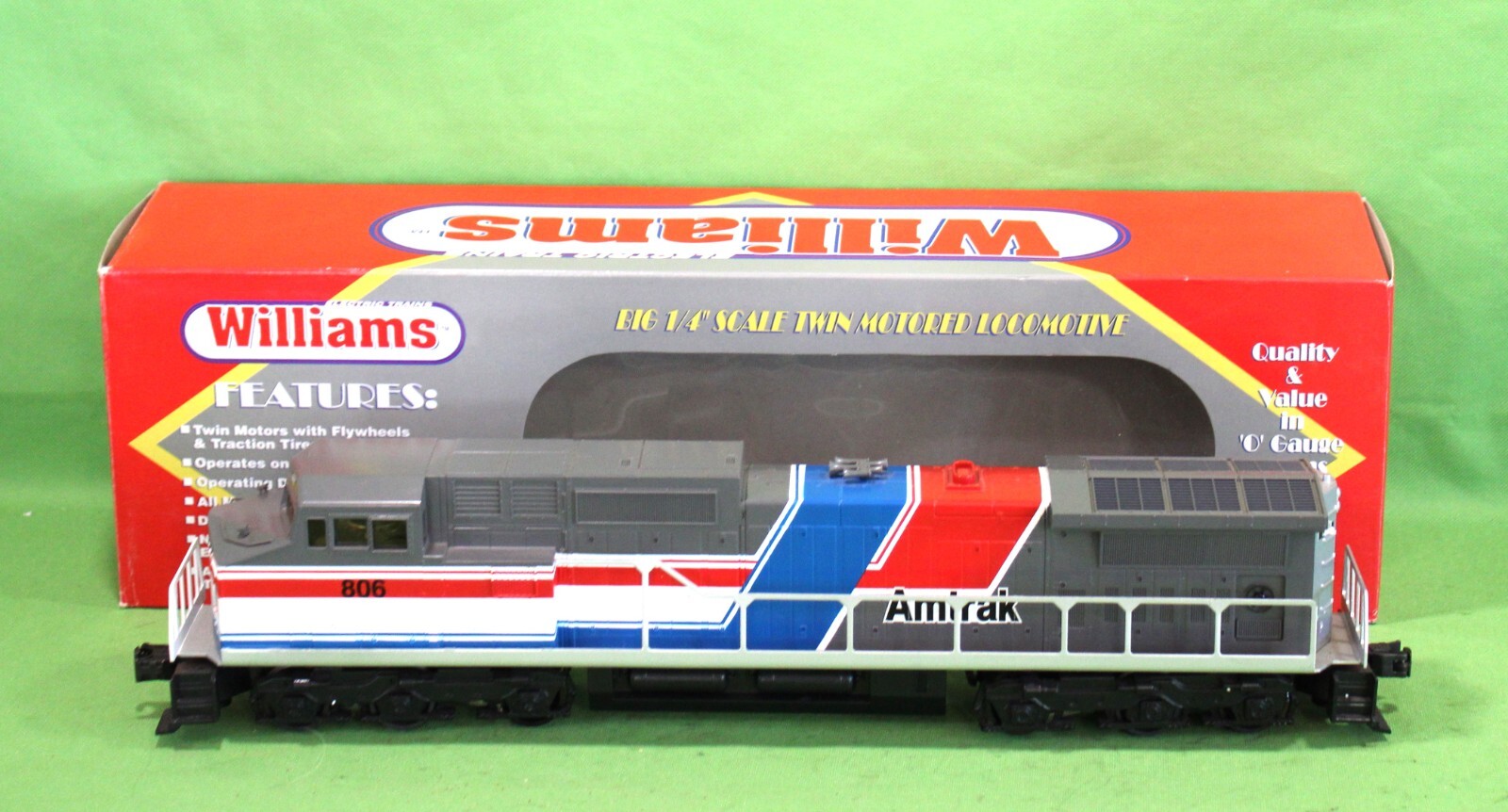 Williams Model Train AMTRAK ENGINE DA108 DASH 8 Amtrak Power w/ Horn Or