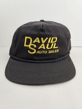 Vintage USA MADE David Saul Auto Auction Trucker Hat Snapback Dad Cap