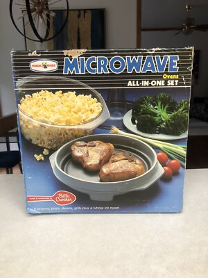 Vintage Nordic Ware Microwave Oven All-In-One Set 4 Pc Made In USA NEW