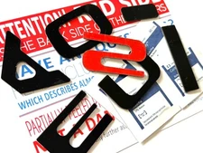 DKM | MATTE BLACK REAR LETTERS FOR SEQUOIA TAILGATE INSERT NOT DECALS