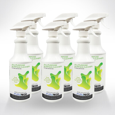 Puri Tech Spa All-Purpose Surface Cleaner 6 Pack Fast Acting Formula Attacks