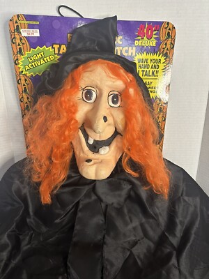 Vintage 40  Dandee Halloween Animated Witch Greeter W/Packaging Rare Decor