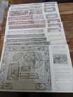 Vtg 1950s lot of 11 Craftool USA Doodle page of the Month leather craft patterns