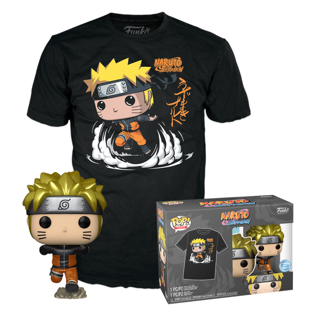 Funko POP & Tee Naruto Metallic #727 - Naruto Shippuden - Pack (Taille M)