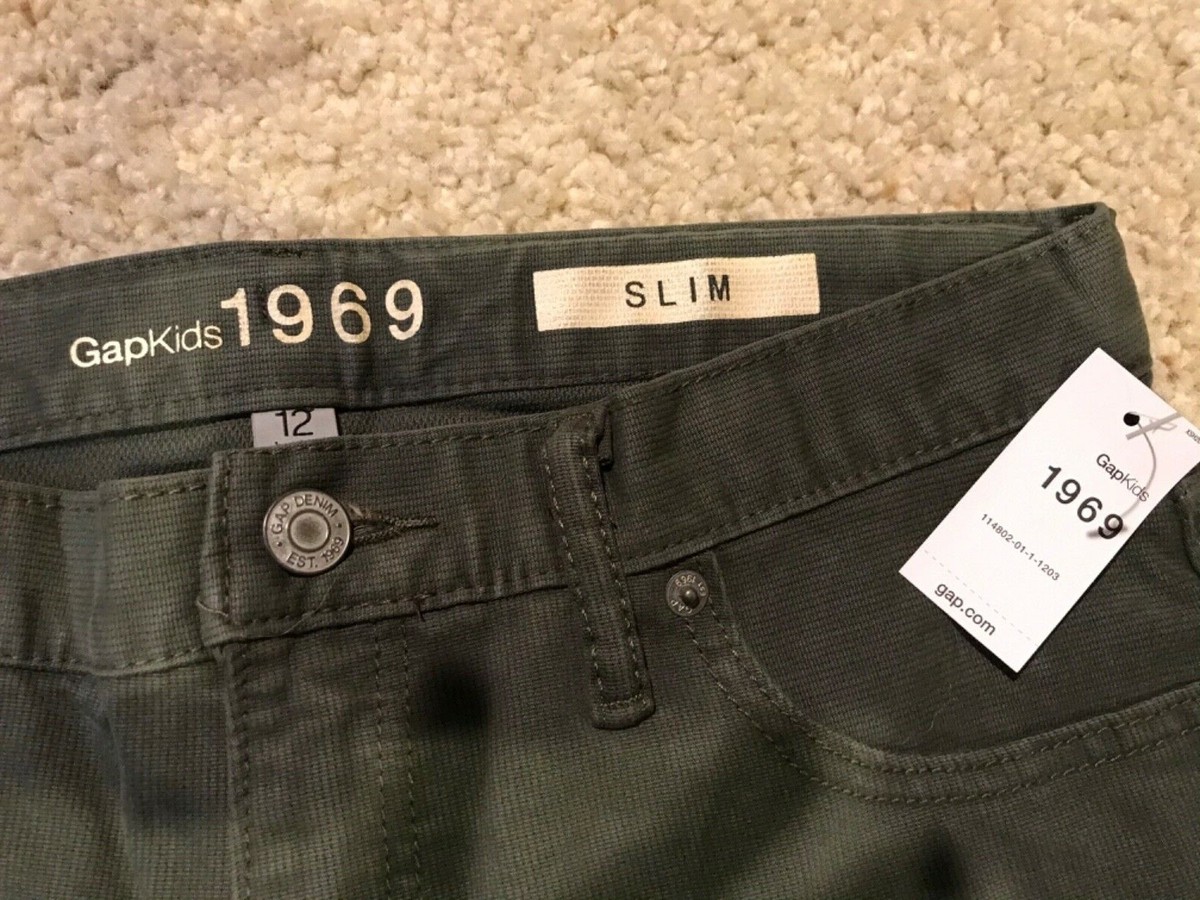 GAP Boys Husky Slim Fit Jeans, Size 12 Husky, New