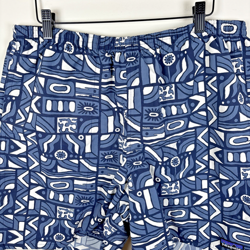 Patagonia Shorts Baggies Longs 7" Mens Sz L Lined Aquatic New Visions New Navy - Picture 3 of 9