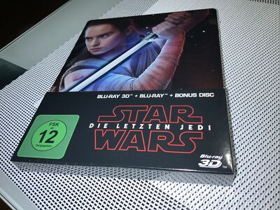 Star Wars: Die letzten Jedi 3D Steelbook + 2D Blu-ray NEU & OVP + Bonus Disc #