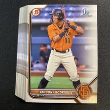 2022 Bowman Anthony Rodriguez 1st Bowman Lot Paper Lot Of 25
