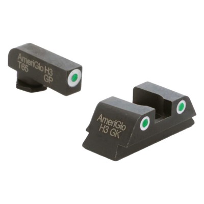 Classic Tritium Green Tritium FRONT/ 2-Dot Tritium REAR White Outlines Sight ...