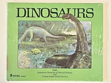 1990 DINOSAURS USPS CALENDAR SEALED AMERICAN MUSEUM AND NATURAL HISTORY HTF
