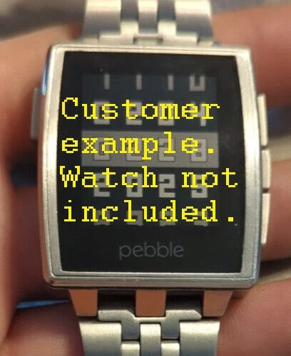 Nuevo reloj inteligente para hombre PEBBLE STEEL tono plateado acero inoxidable pulsera correa de reloj - Imagen 4 de 4