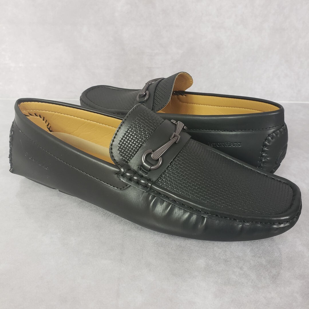 Aston Marc Drive Shoes Mens 9 Black Bit Driving Moc Toe Slip  display picture 1